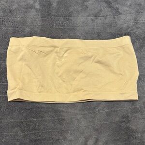 Beige Strapless Bandeau Top